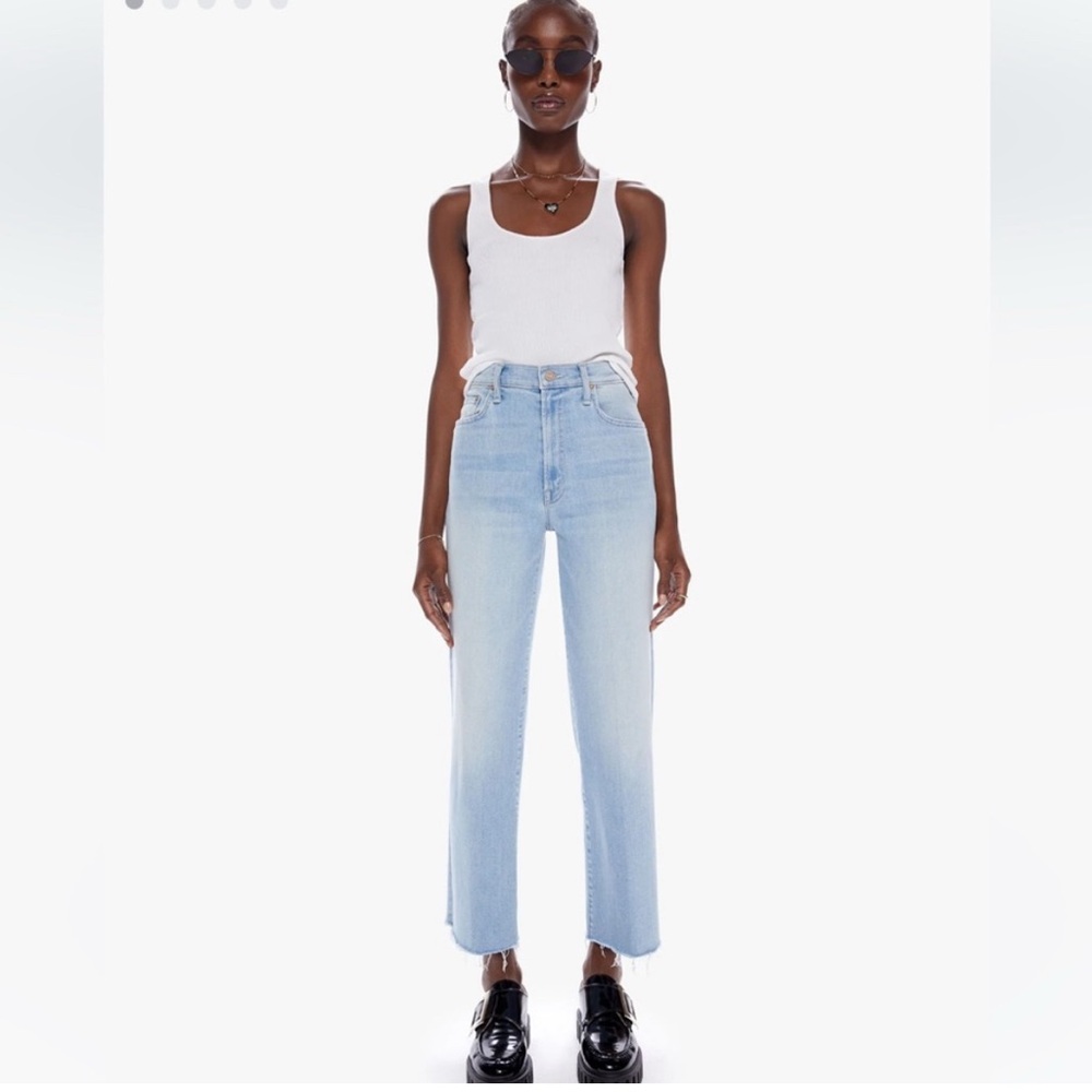 MOTHER Rambler Zip Ankle Fray Jean Size 25